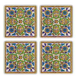 Hermia TAB218511644 Felpudo de Cristal 100% Piedra Natural para el Hogar, Juego de 4 Piezas